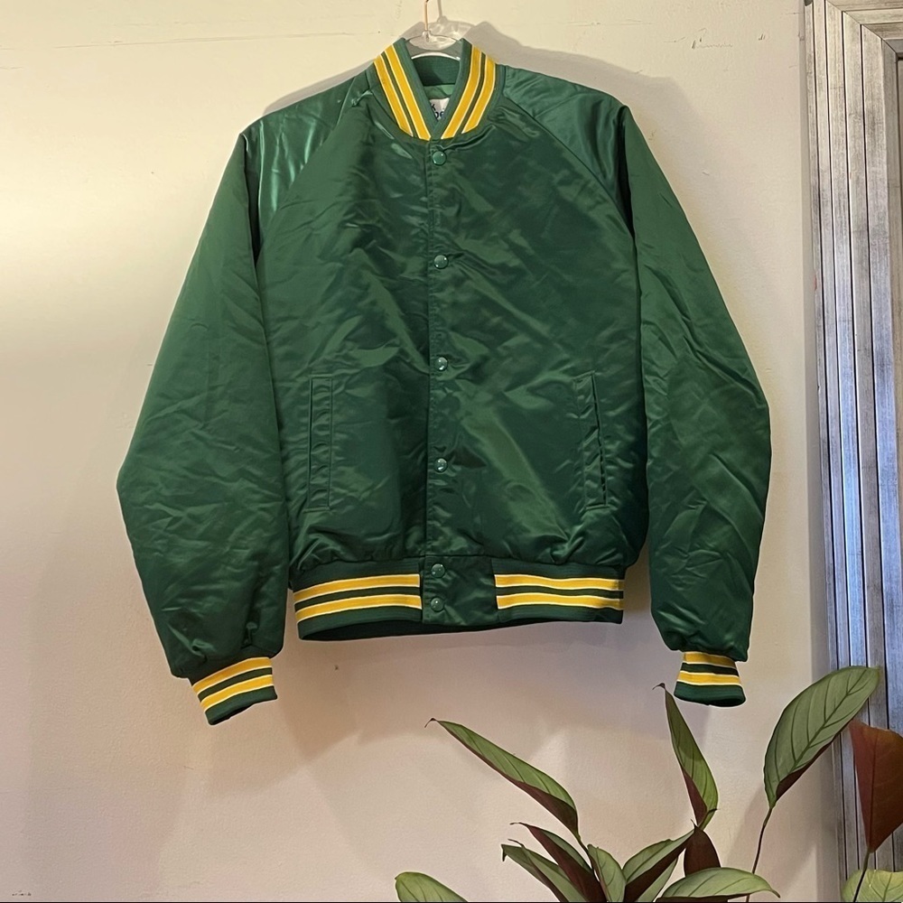𝅺medium Satin varsity jacket coat Starter like Chalkline vintage 80s retro 90s - Picture 13 of 16